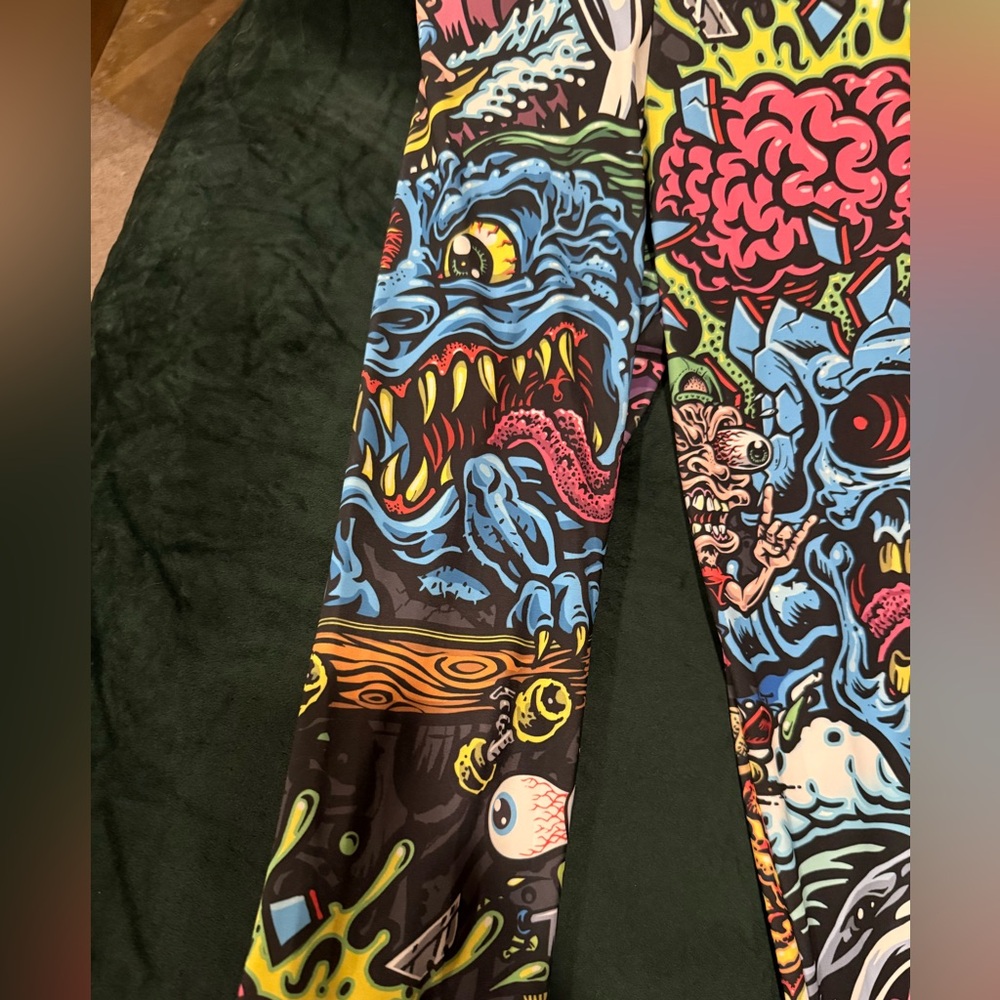 Grassroots jimbo Phillips multicolored yoga leggings size small EUC - Picture 7 of 16